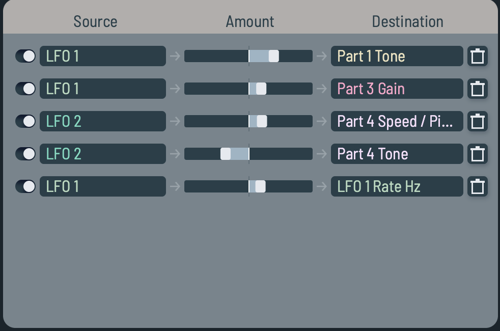 Mod matrix